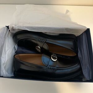 Men's Black Leather Loafers